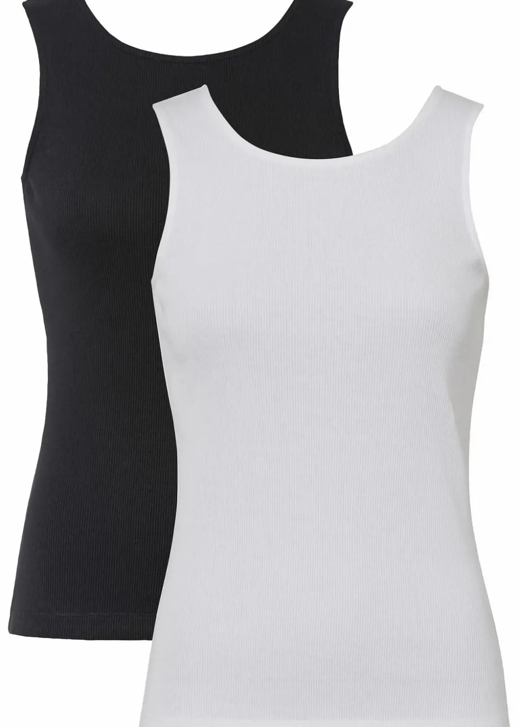 Online Ripp-Top aus reiner Bio-Baumwolle (2er Pack) Damen Nachhaltigere Materialien|Shirts & Tops