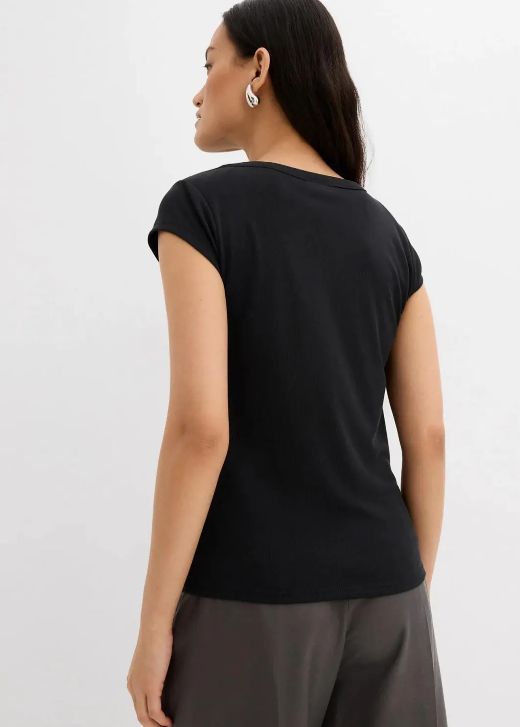 Clearance Ripp-Top aus softem Modal-Mix Damen Shirts & Tops