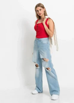 New Ripp-Top mit Reißverschluss Damen Shirts & Tops|Nachhaltigere Materialien