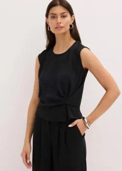 Damen bonprix Bekleidung·Jacken & Mäntel|Blusen & Tuniken|Ärmelloses Blusentop mit Knoten