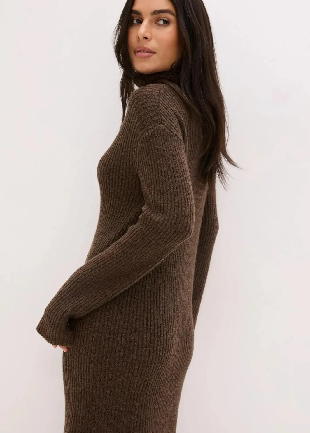 Sale Rollkragen Rippstrickkleid Damen Bekleidung·Umstandsmode|Bekleidung·Pullover & Strickjacken