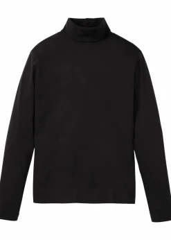 Hot Rollkragen-Langarmshirt aus reiner Bio-Baumwolle Herren Große Größen|Basics