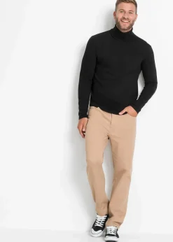 Hot Rollkragen-Langarmshirt aus reiner Bio-Baumwolle Herren Große Größen|Basics