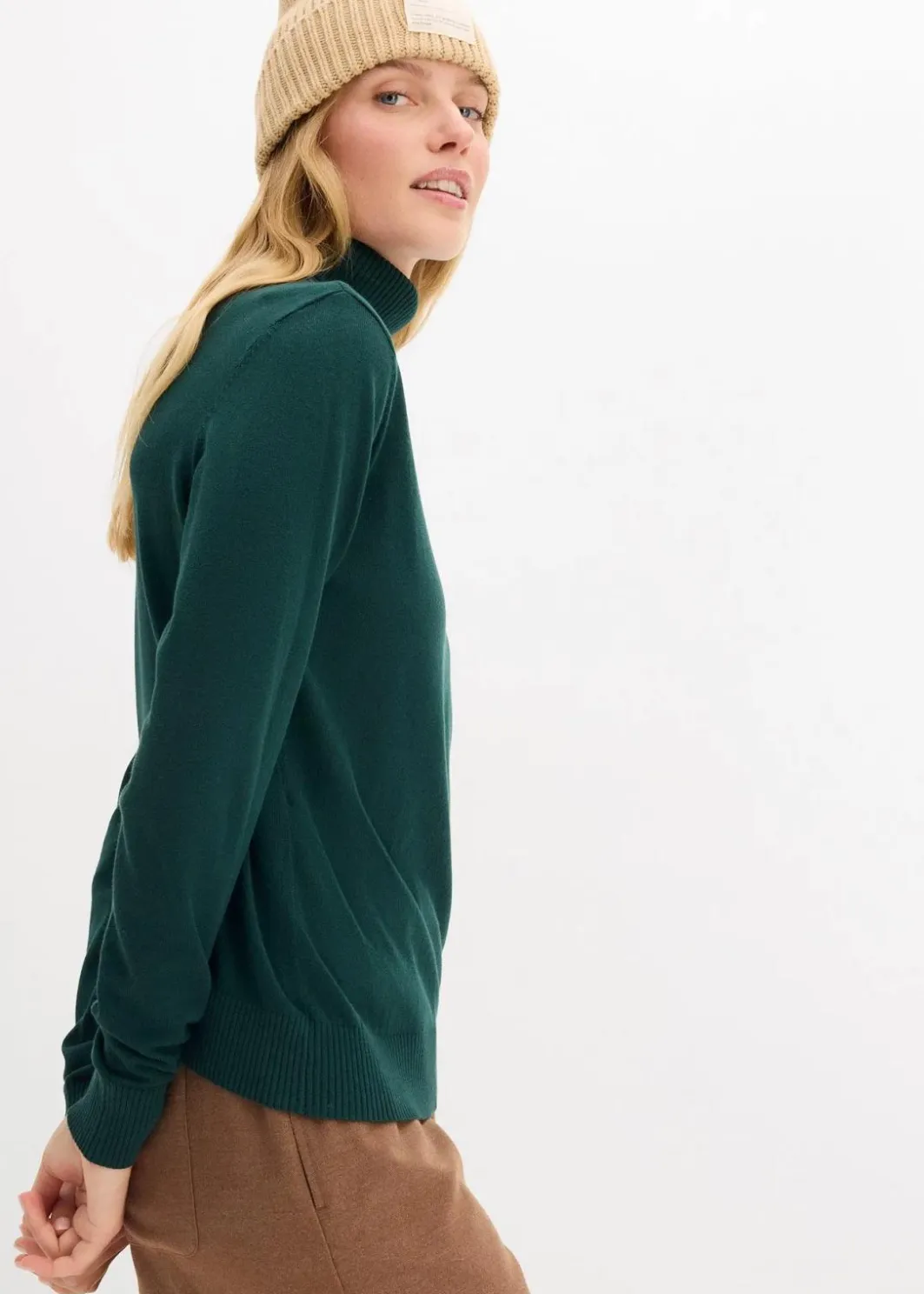 Damen bonprix Pullover & Strickjacken|Basics|Rollkragenpullover