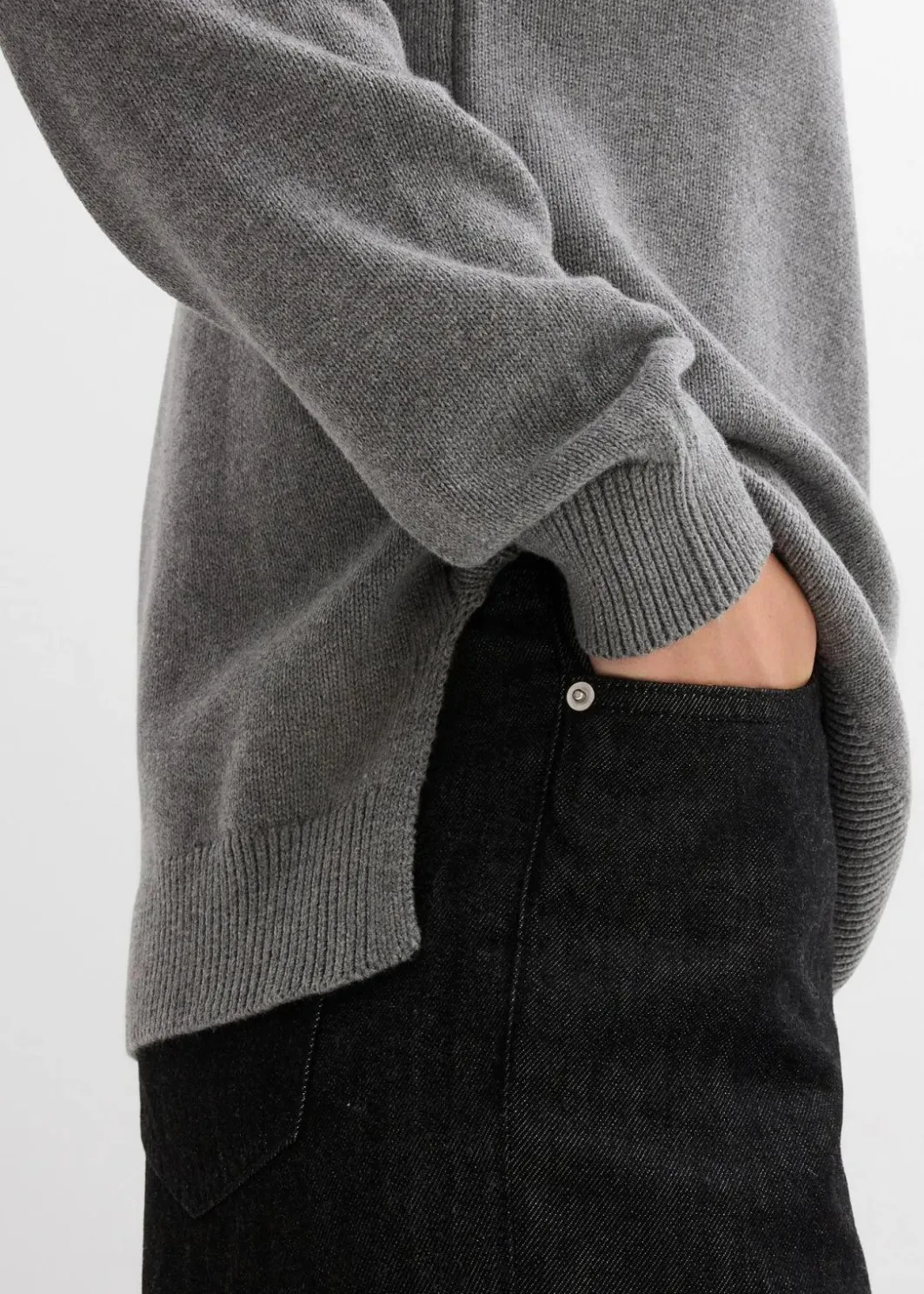 Hot Rollkragenpullover aus reiner Baumwolle Damen Bekleidung·Umstandsmode|Strickmode