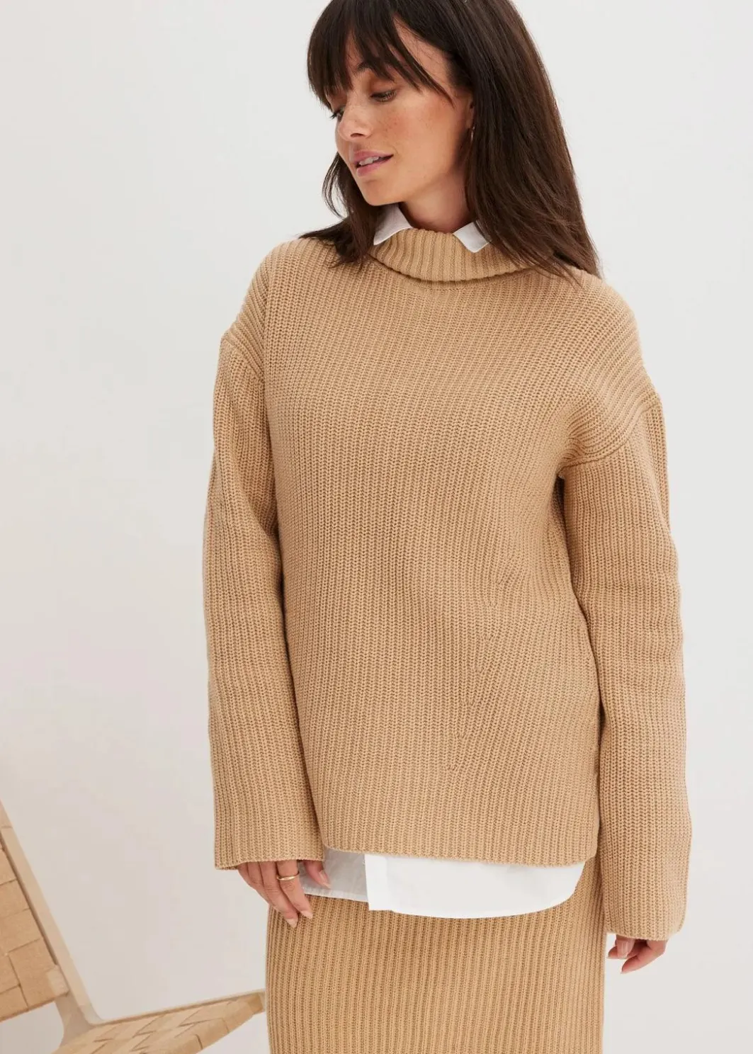 Best Rollkragenpullover aus reiner Baumwolle Damen Pullover & Strickjacken|Strickmode