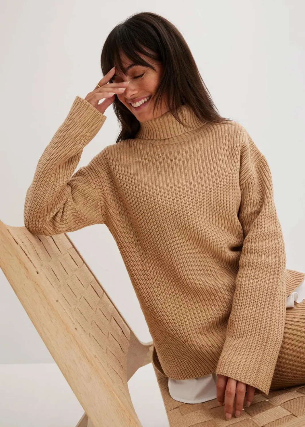 Best Rollkragenpullover aus reiner Baumwolle Damen Pullover & Strickjacken|Strickmode