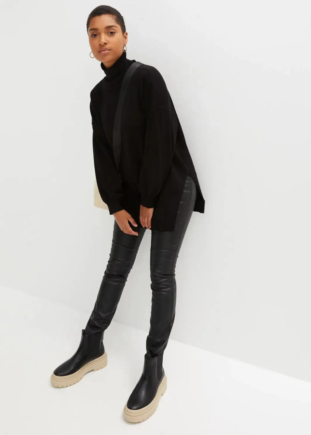 Damen bonprix Bekleidung·Umstandsmode|Bekleidung·Jeans|Rollkragenpullover aus Viskose-Mix
