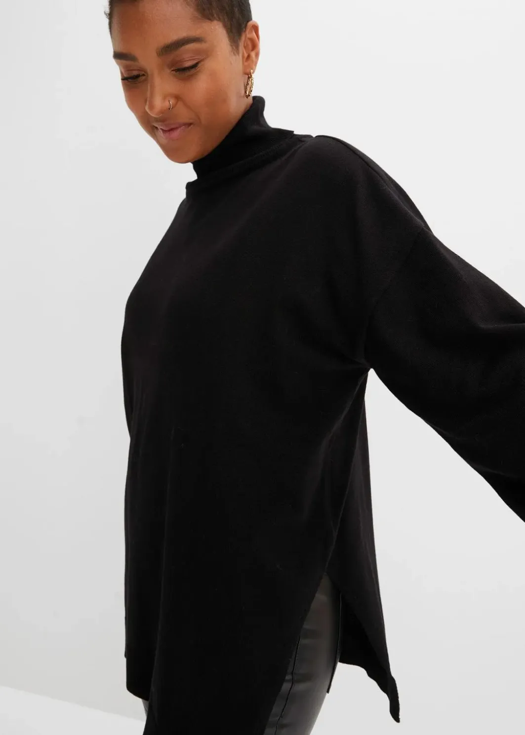 Damen bonprix Bekleidung·Umstandsmode|Bekleidung·Jeans|Rollkragenpullover aus Viskose-Mix