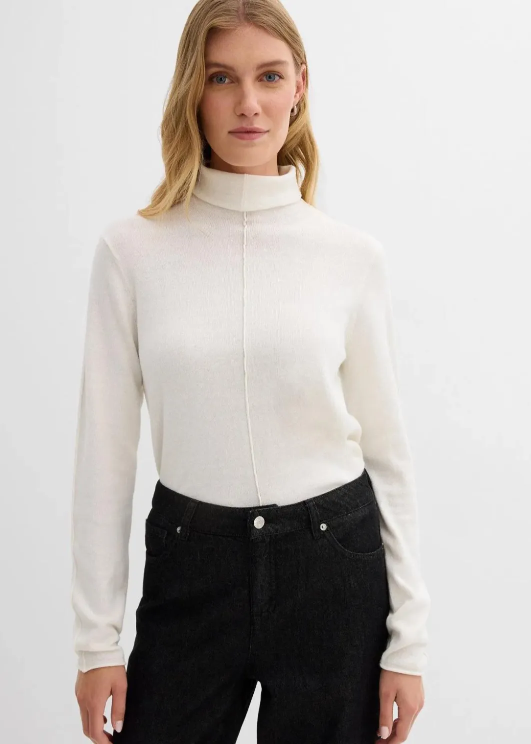 Damen bonprix Bekleidung·Umstandsmode|Bekleidung·Jeans|Rollkragenpullover aus weichem Kaschmir-Mix
