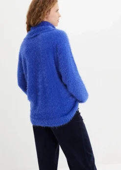 Damen bonprix Pullover & Strickjacken|Strickmode|Rollkragenpullover aus weichem Federgarn