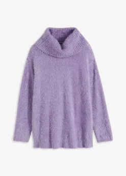 Online Rollkragenpullover aus weichem Federgarn Damen Bekleidung·Umstandsmode|Pullover & Strickjacken