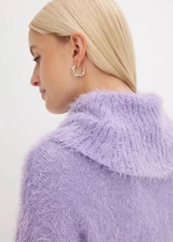 Online Rollkragenpullover aus weichem Federgarn Damen Bekleidung·Umstandsmode|Pullover & Strickjacken