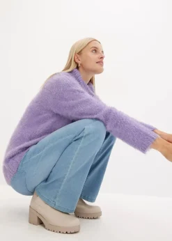 Online Rollkragenpullover aus weichem Federgarn Damen Bekleidung·Umstandsmode|Pullover & Strickjacken