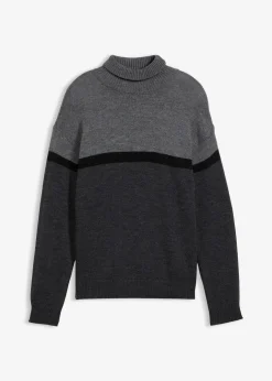New Rollkragenpullover im Colourblocking-Design Herren Große Größen|Pullover & Strickjacken