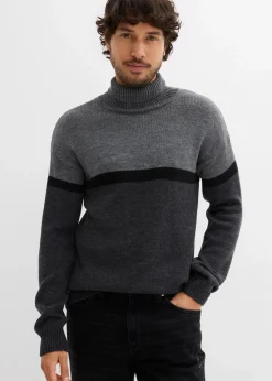 New Rollkragenpullover im Colourblocking-Design Herren Große Größen|Pullover & Strickjacken