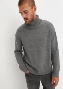 Discount Rollkragenpullover mit Baumwolle, Loose Fit Herren Pullover & Strickjacken|Große Größen