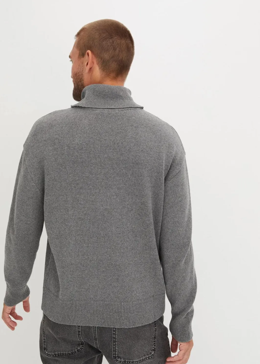 Discount Rollkragenpullover mit Baumwolle, Loose Fit Herren Pullover & Strickjacken|Große Größen