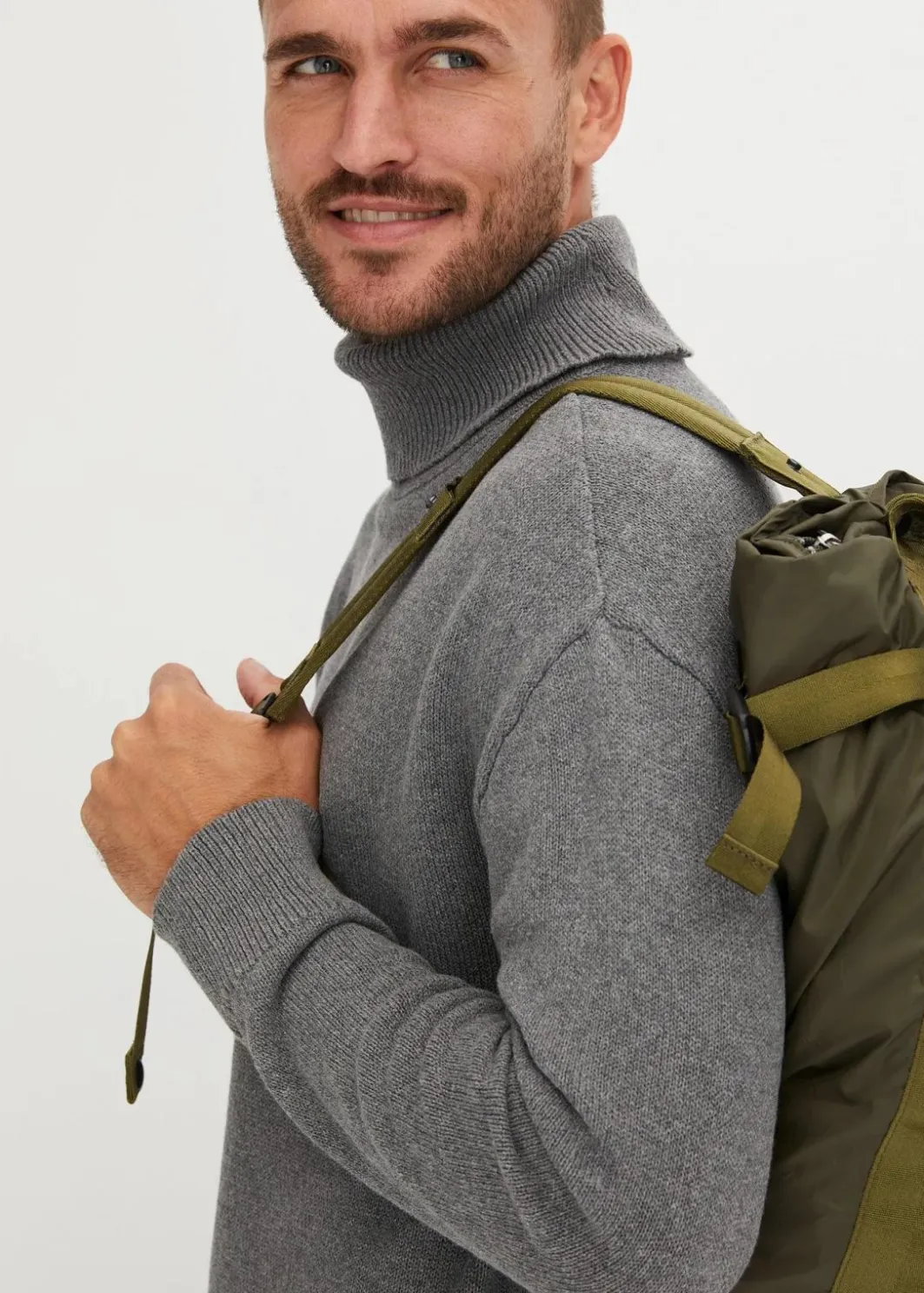 Discount Rollkragenpullover mit Baumwolle, Loose Fit Herren Pullover & Strickjacken|Große Größen