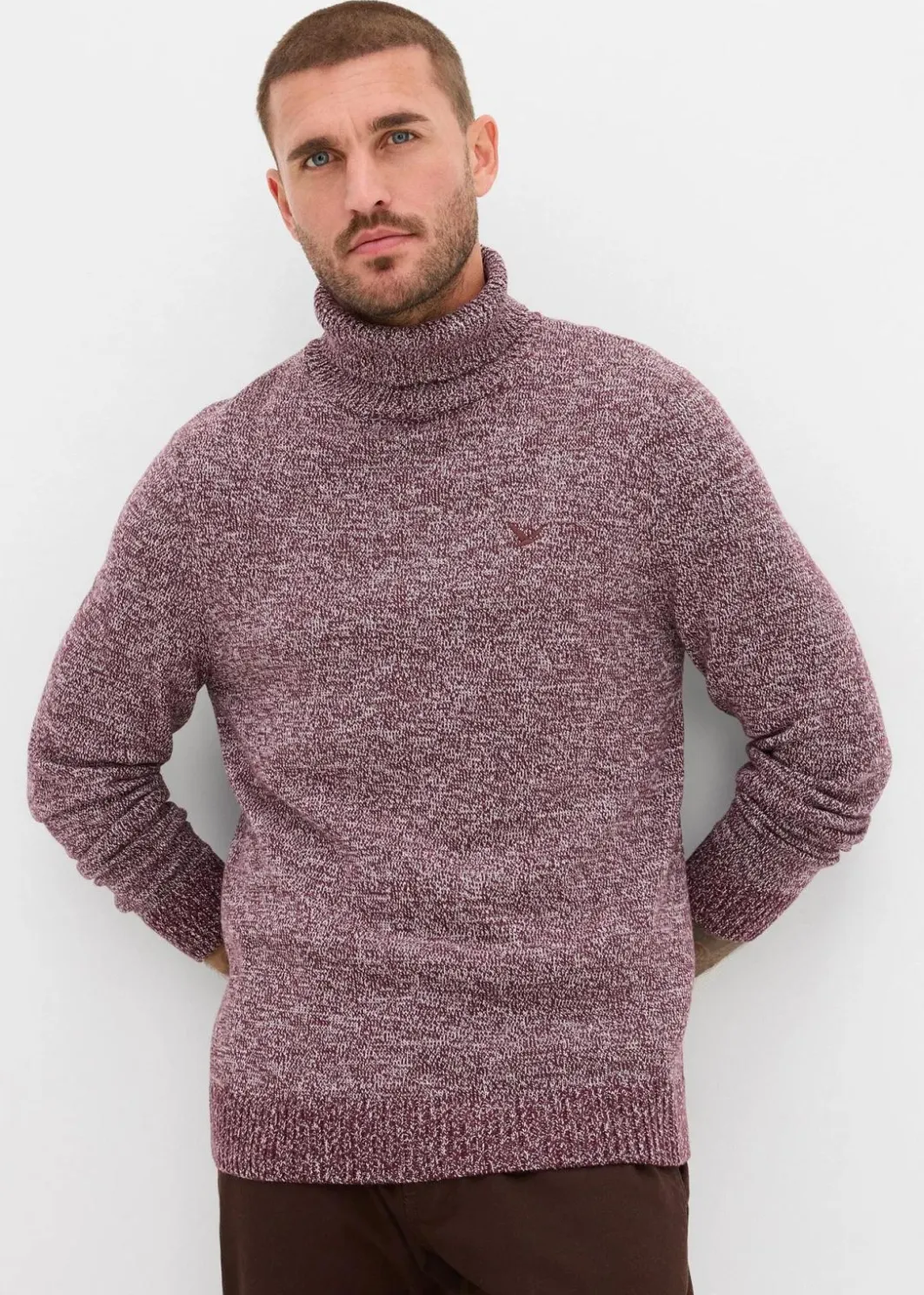 Sale Rollkragenpullover mit Baumwolle Herren Große Größen|Basics