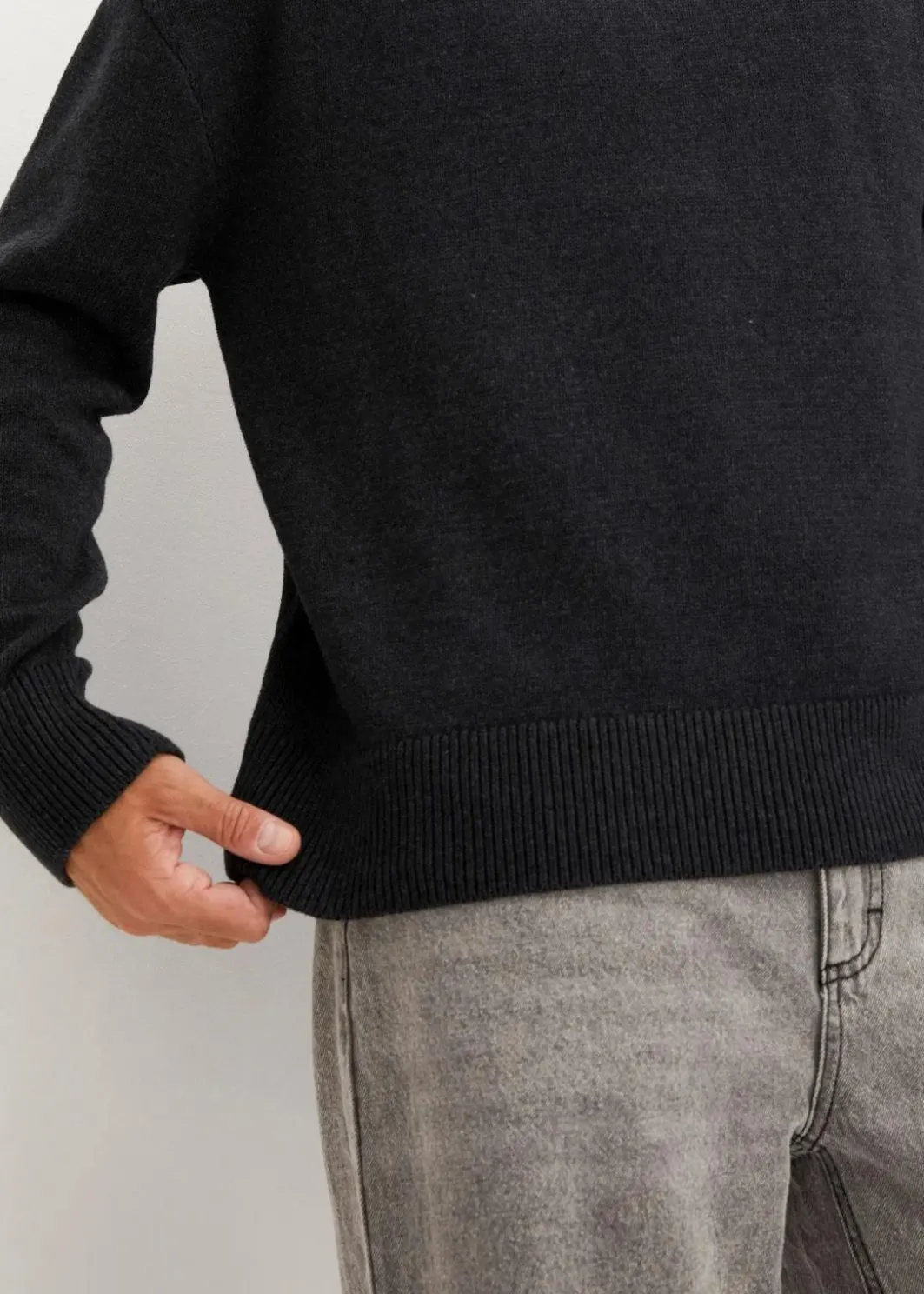 Discount Rollkragenpullover mit Baumwolle, Loose Fit Herren Große Größen|Pullover & Strickjacken
