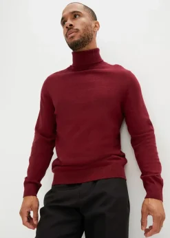 Herren bonprix Große Größen|Pullover & Strickjacken|Rollkragenpullover mit Kaschmir