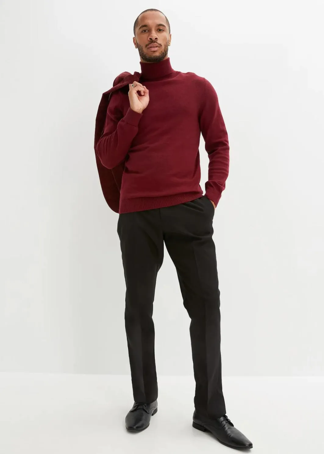 Herren bonprix Große Größen|Pullover & Strickjacken|Rollkragenpullover mit Kaschmir