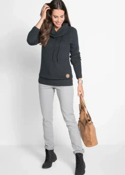 Damen bonprix Bekleidung·Umstandsmode|Pullover & Strickjacken|Rollkragenpullover mit Kordeln