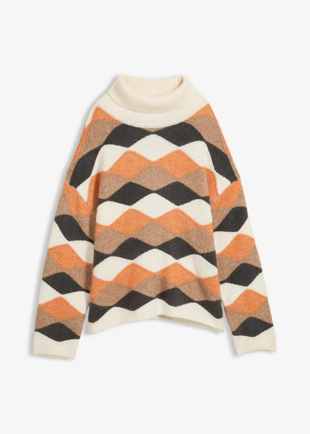 Damen bonprix Bekleidung·Umstandsmode|Strickmode|Rollkragenpullover mit Muster