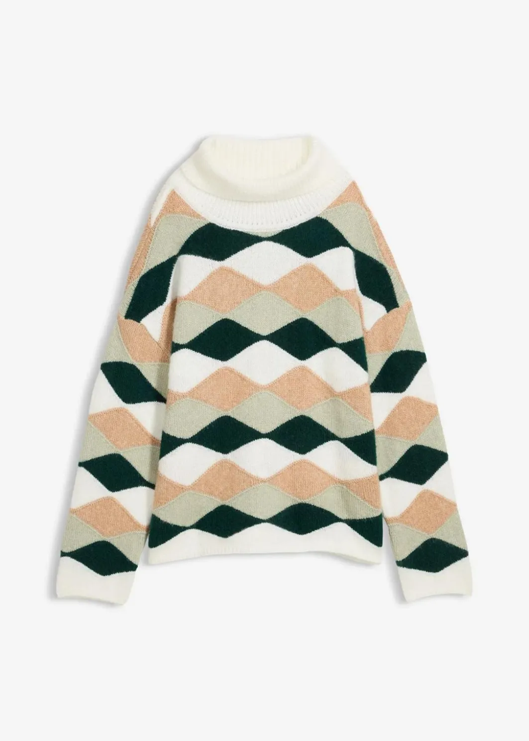 Damen bonprix Bekleidung·Umstandsmode|Strickmode|Rollkragenpullover mit Muster