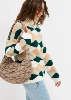 Damen bonprix Bekleidung·Umstandsmode|Strickmode|Rollkragenpullover mit Muster