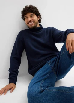 Herren bonprix Große Größen|Basics|Rollkragenpullover mit Rippbündchen