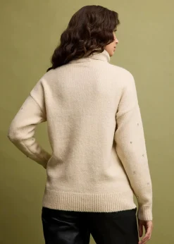 Sale Rollkragenpullover mit Strasssteinen Damen Bekleidung·Umstandsmode|Bekleidung·Jeans