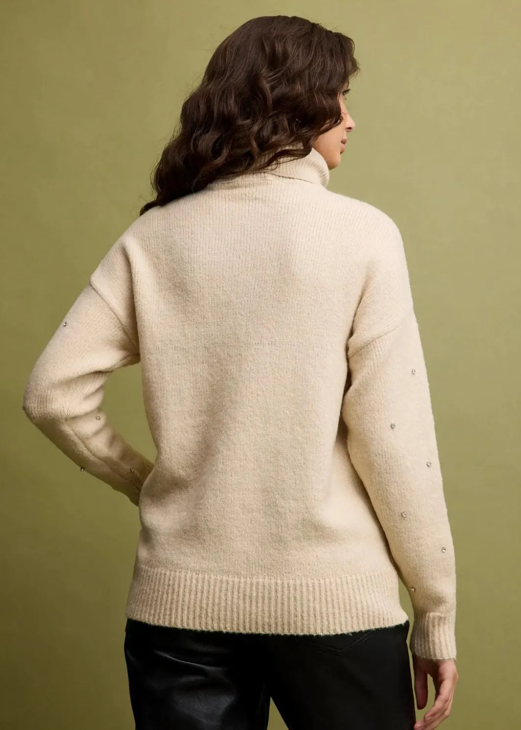 Sale Rollkragenpullover mit Strasssteinen Damen Bekleidung·Umstandsmode|Bekleidung·Jeans
