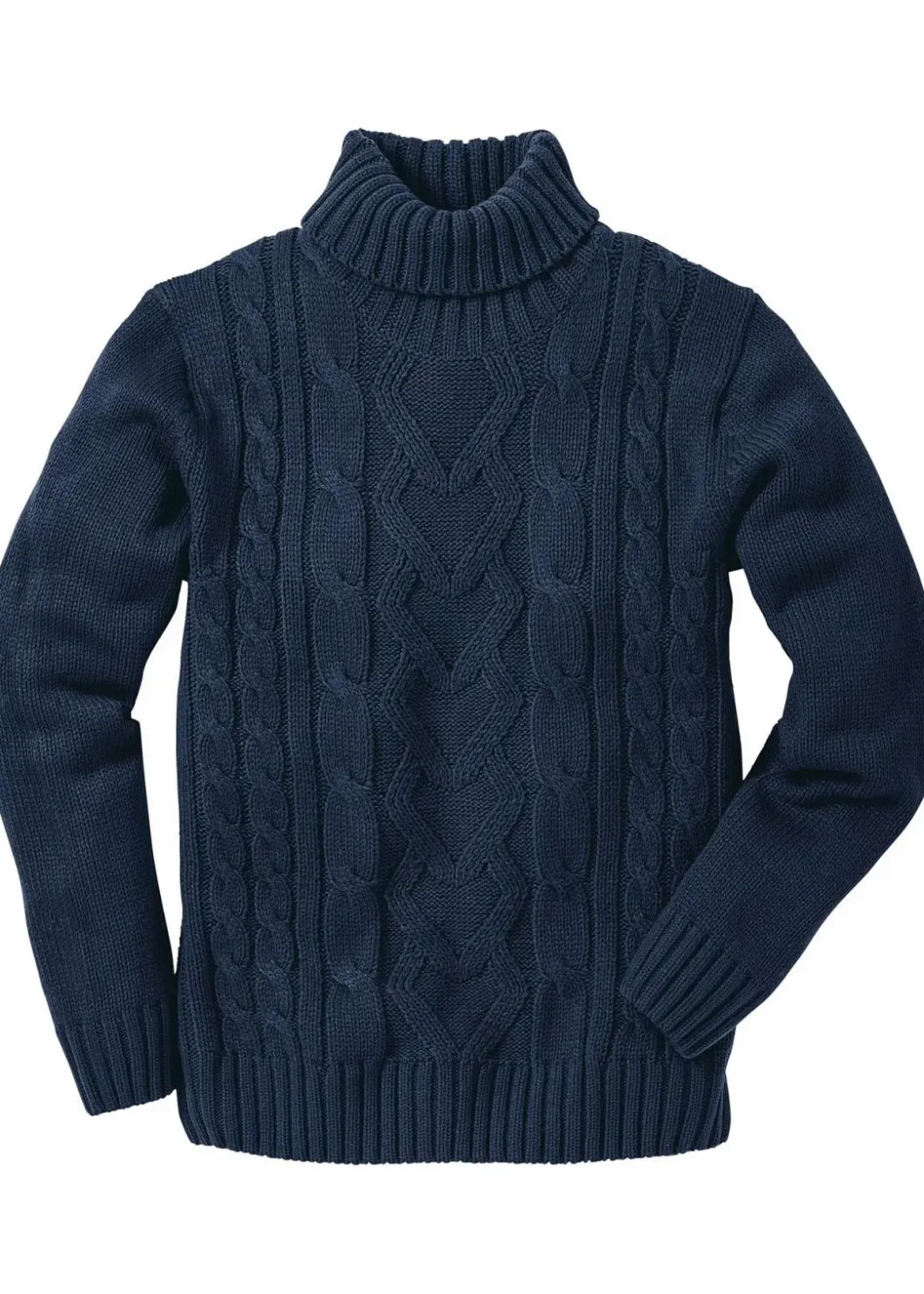 Rollkragenpullover mit Zopfmuster Herren Pullover & Strickjacken|Große Größen