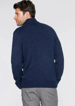 Rollkragenpullover mit Zopfmuster Herren Pullover & Strickjacken|Große Größen