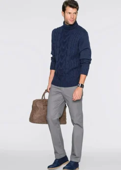 Rollkragenpullover mit Zopfmuster Herren Pullover & Strickjacken|Große Größen