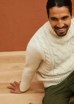 Sale Rollkragenpullover mit Zopfmuster Herren Große Größen|Pullover & Strickjacken