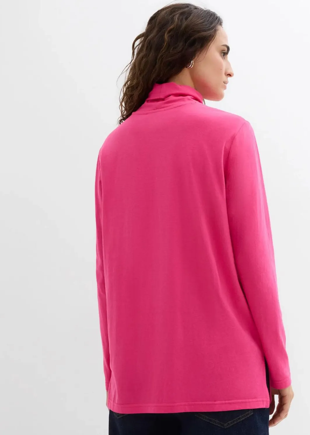 Damen bonprix Shirts & Tops|Basics|Rollkragenshirt aus reiner Bio-Baumwolle