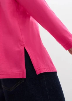 Damen bonprix Shirts & Tops|Basics|Rollkragenshirt aus reiner Bio-Baumwolle