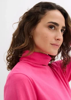 Damen bonprix Shirts & Tops|Basics|Rollkragenshirt aus reiner Bio-Baumwolle