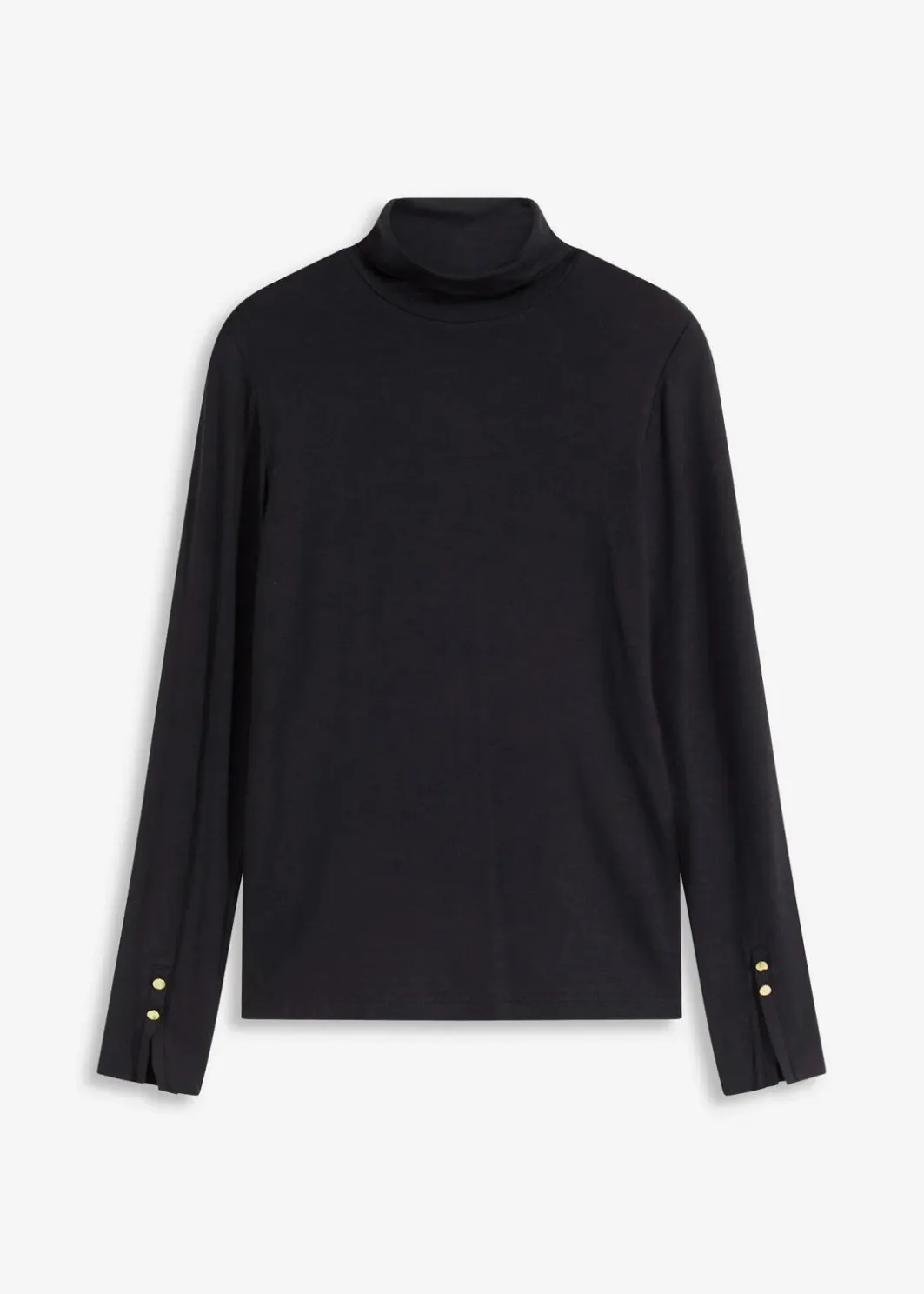 Best Rollkragenshirt mit dekorativen Knöpfen Damen Shirts & Tops