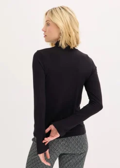 Best Rollkragenshirt mit dekorativen Knöpfen Damen Shirts & Tops