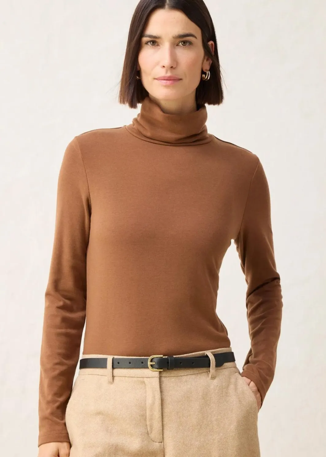 Hot Rollkragenshirt mit Woll-Anteil Damen Premium|Shirts & Tops