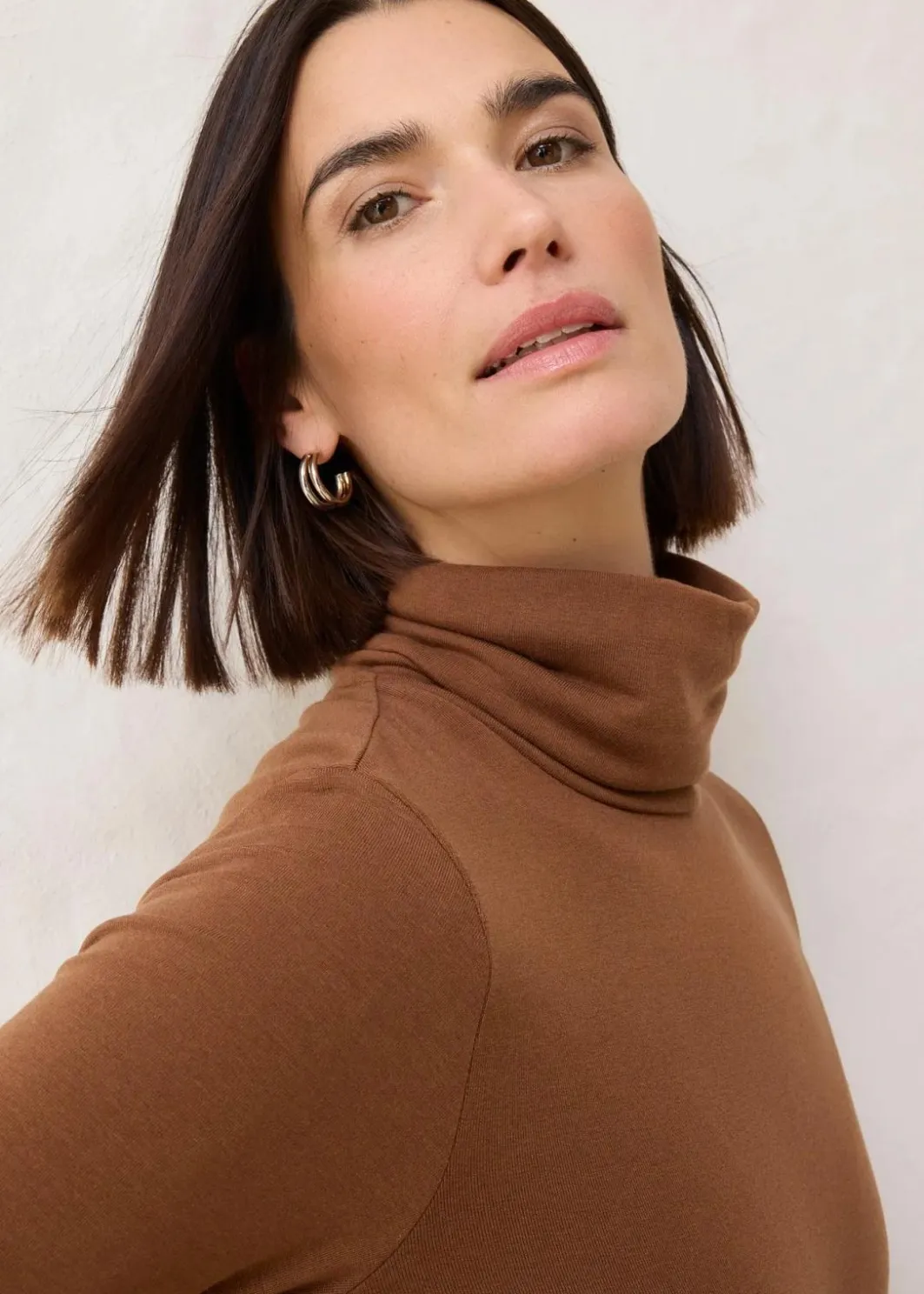 Hot Rollkragenshirt mit Woll-Anteil Damen Premium|Shirts & Tops