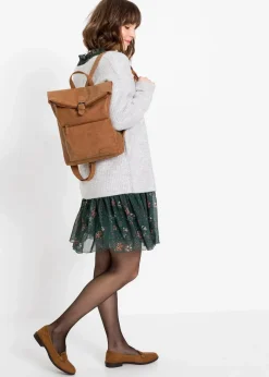 Damen bonprix Taschen|Rucksack mit Außentasche und Schnallendetail