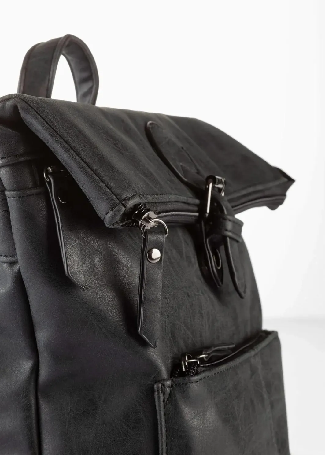 New Rucksack mit Außentasche und Schnallendetail Damen Taschen