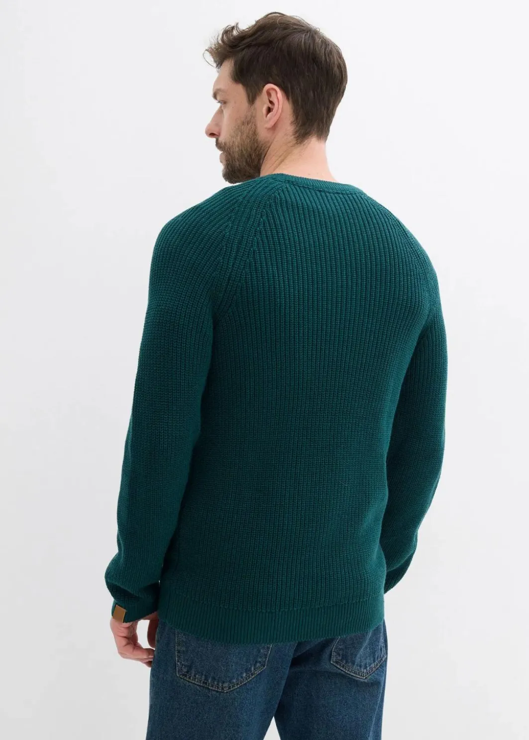 Clearance Rundhalspullover aus weichem Baumwollmix Herren Große Größen|Basics