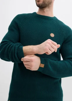 Clearance Rundhalspullover aus weichem Baumwollmix Herren Große Größen|Basics