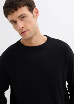 Clearance Rundhalspullover aus weichem Baumwollmix, Loose Fit Herren Große Größen|Pullover & Strickjacken